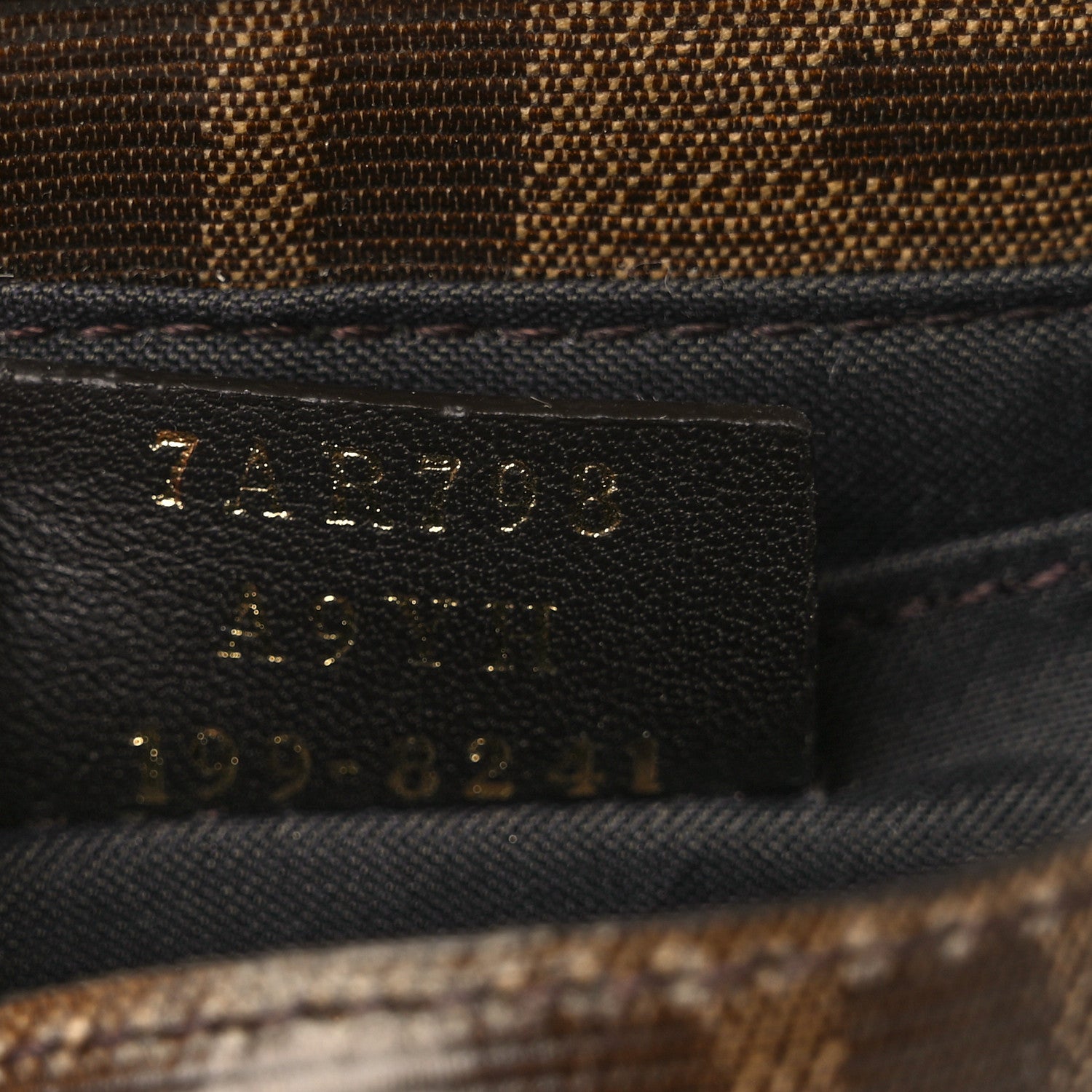 Fendi Glazed Fabric FF 1974 Nano Baguette Belt Charm Mogano Panna 7 of 10
