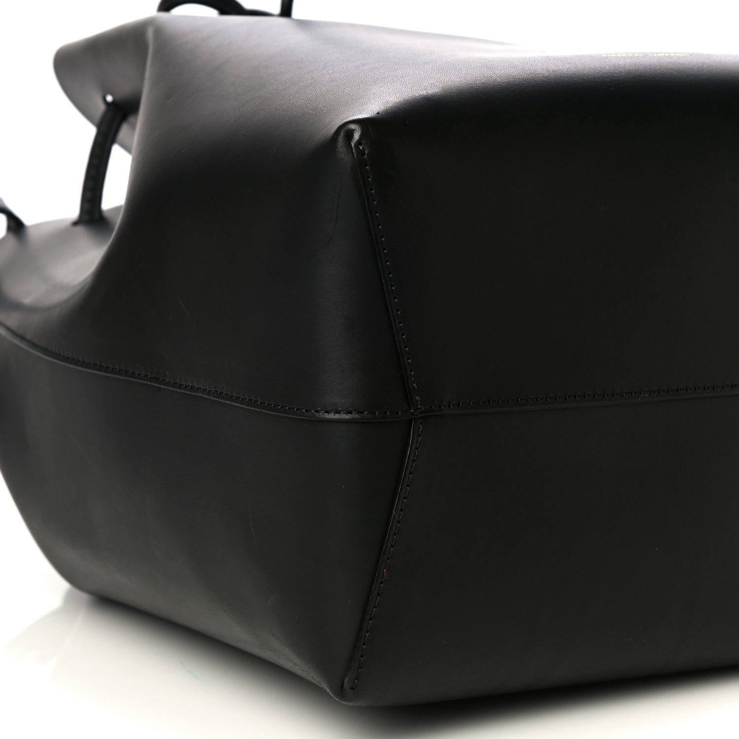 Mansur Gavriel Vegetable Tanned Calfskin Bucket Bag Black Flamma 8 of 14