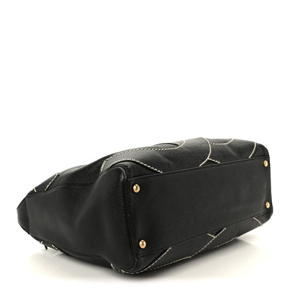 Chanel Caviar CC Stitched Hobo Black 4 of 10