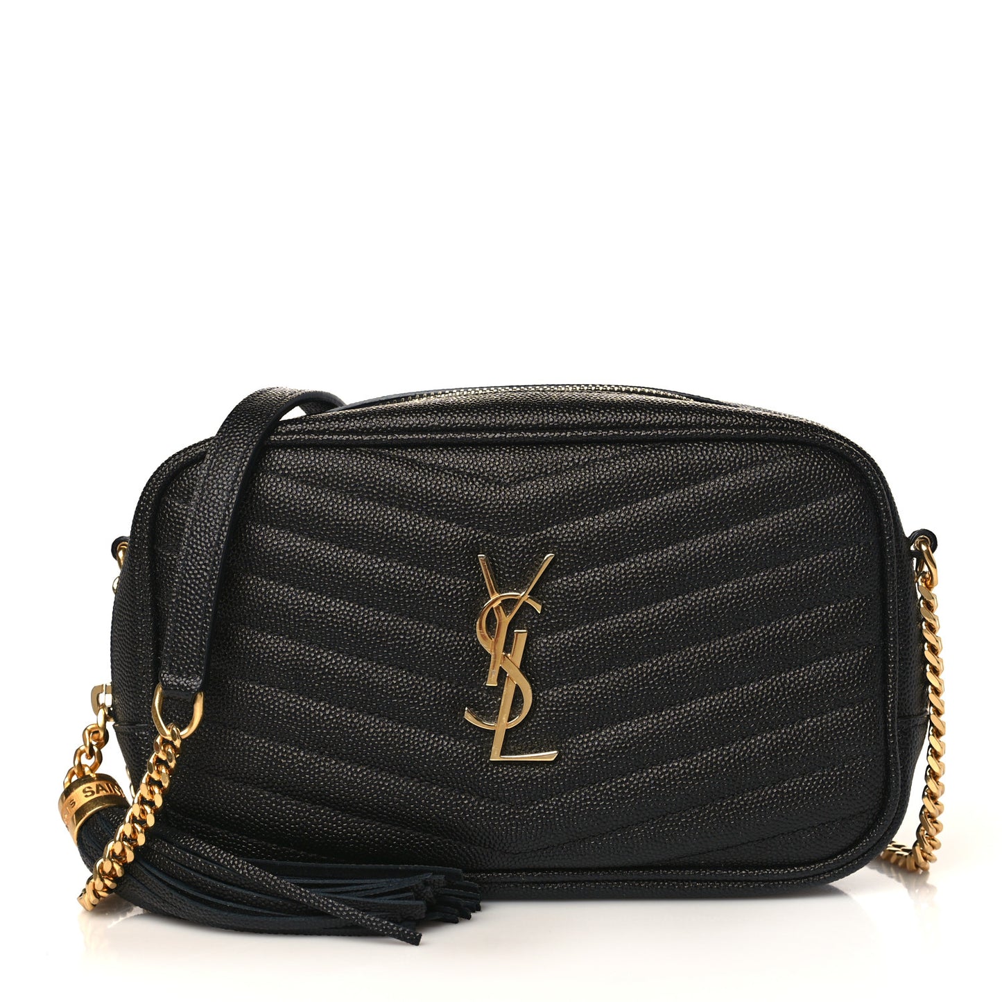 Grain De Poudre Matelasse Monogram Mini Lou Camera Bag Black