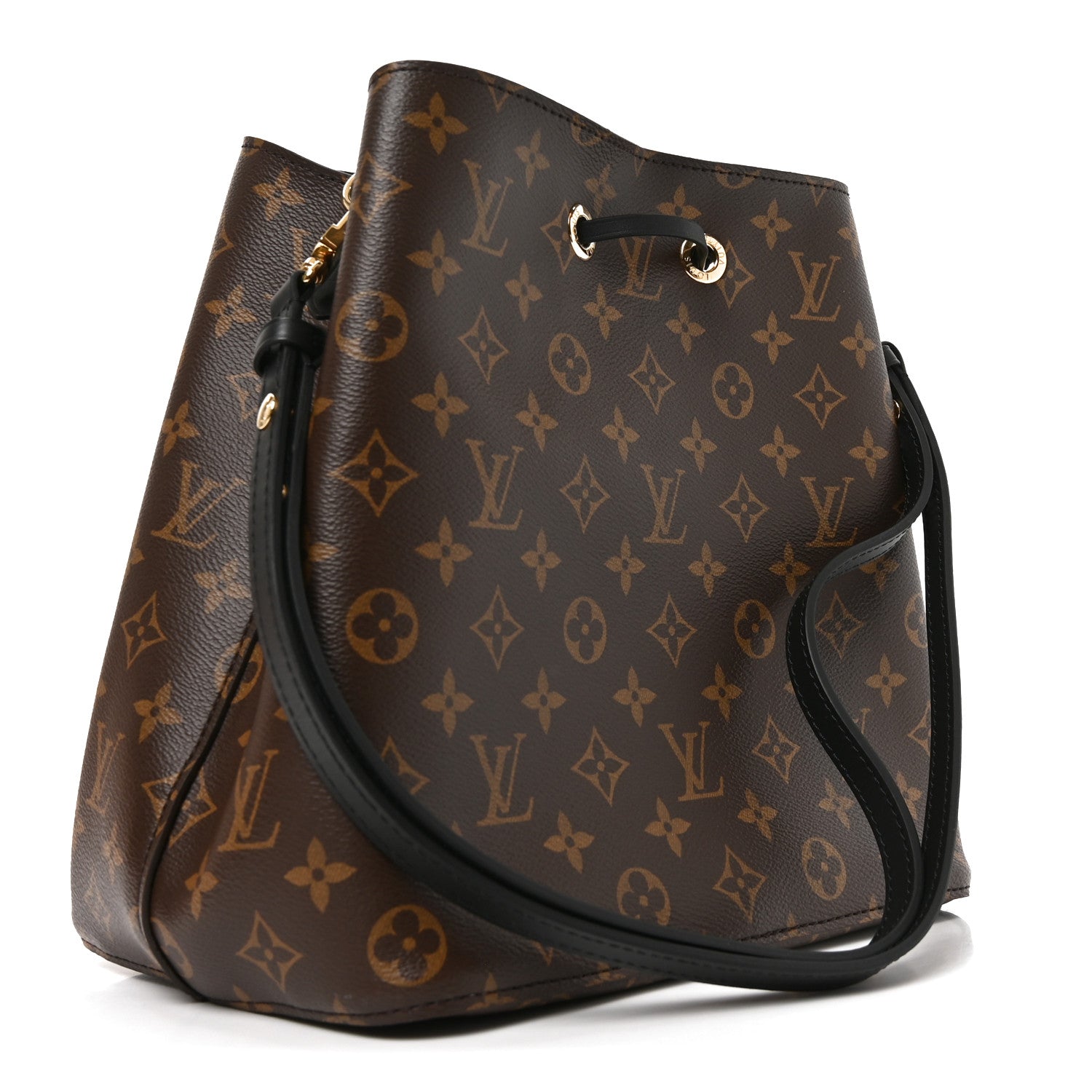 Louis Vuitton Monogram Neonoe MM Black Black 2 of 8