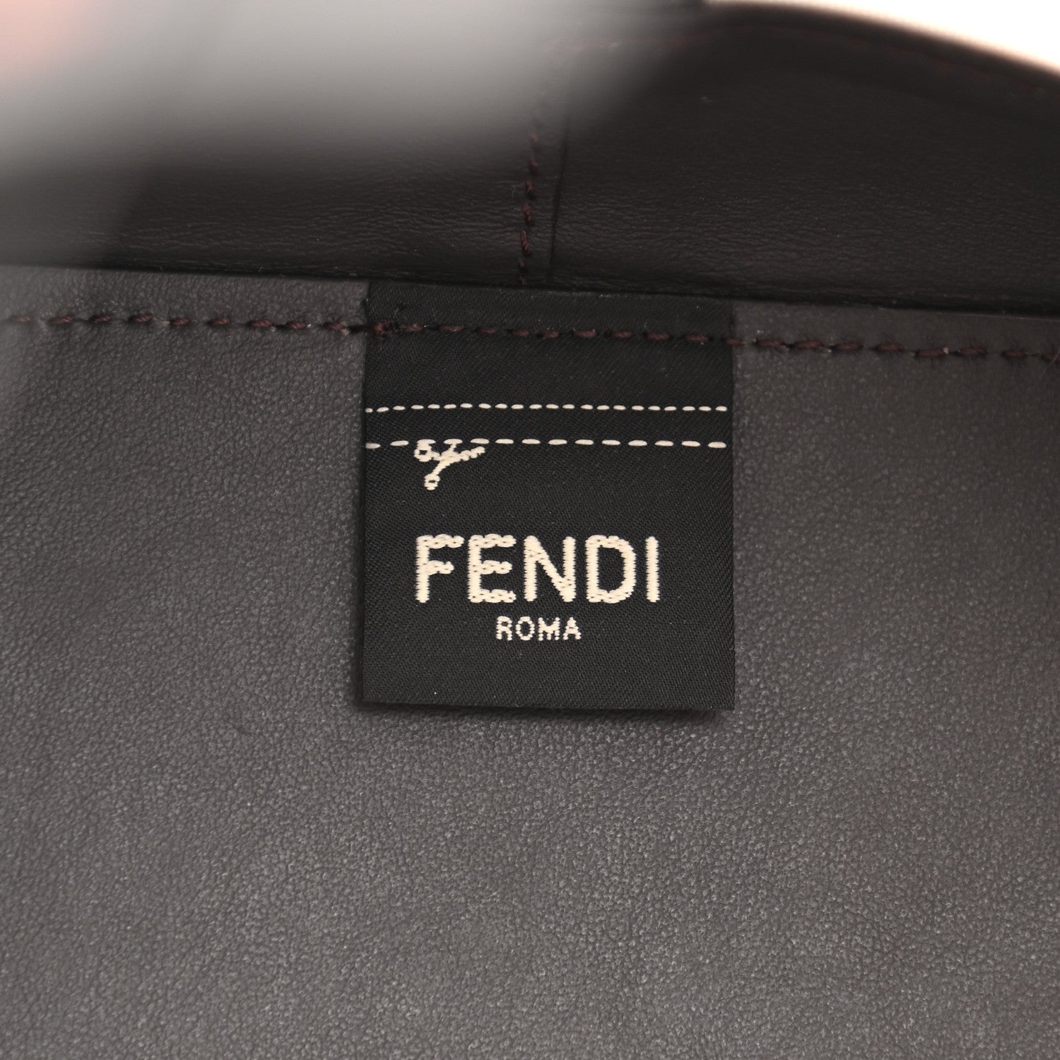 Fendi Mesh Vitello Grace F is Fendi FF 1974 Grande Mon Tresor Bucket Bag Marrone Black Ebano 5 of 9