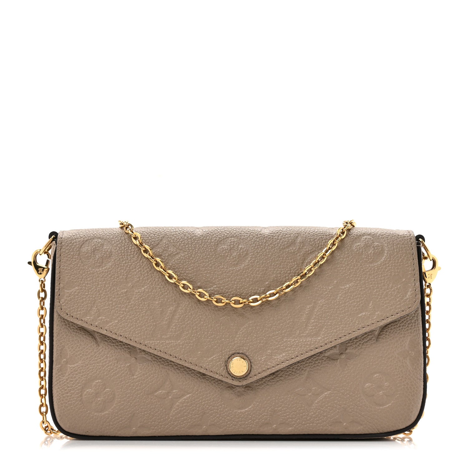 Louis Vuitton Empreinte Pochette Felicie Chain Wallet Tourterelle 1 of 12