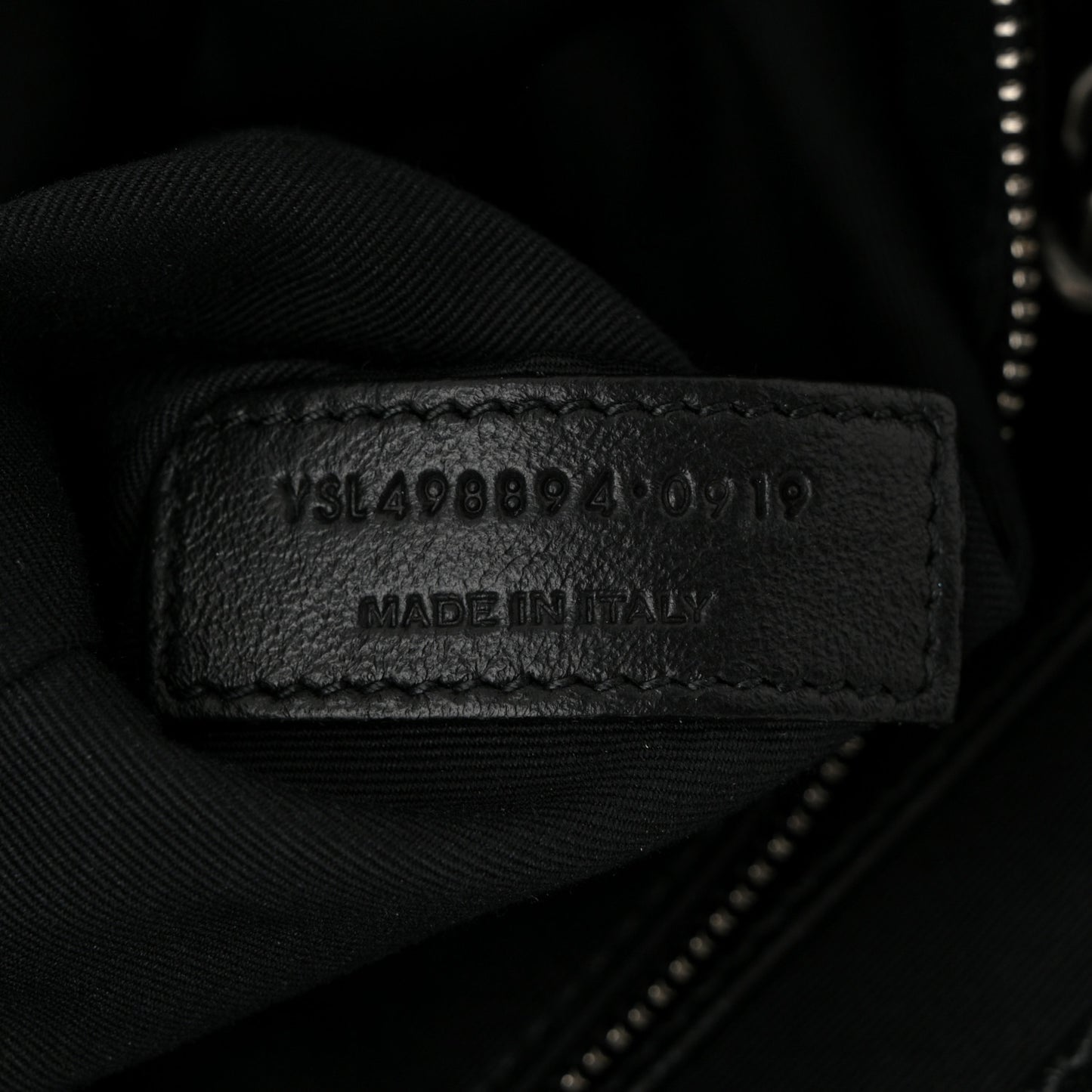Crinkled Calfskin Matelasse Monogram Medium Niki Chain Satchel Black