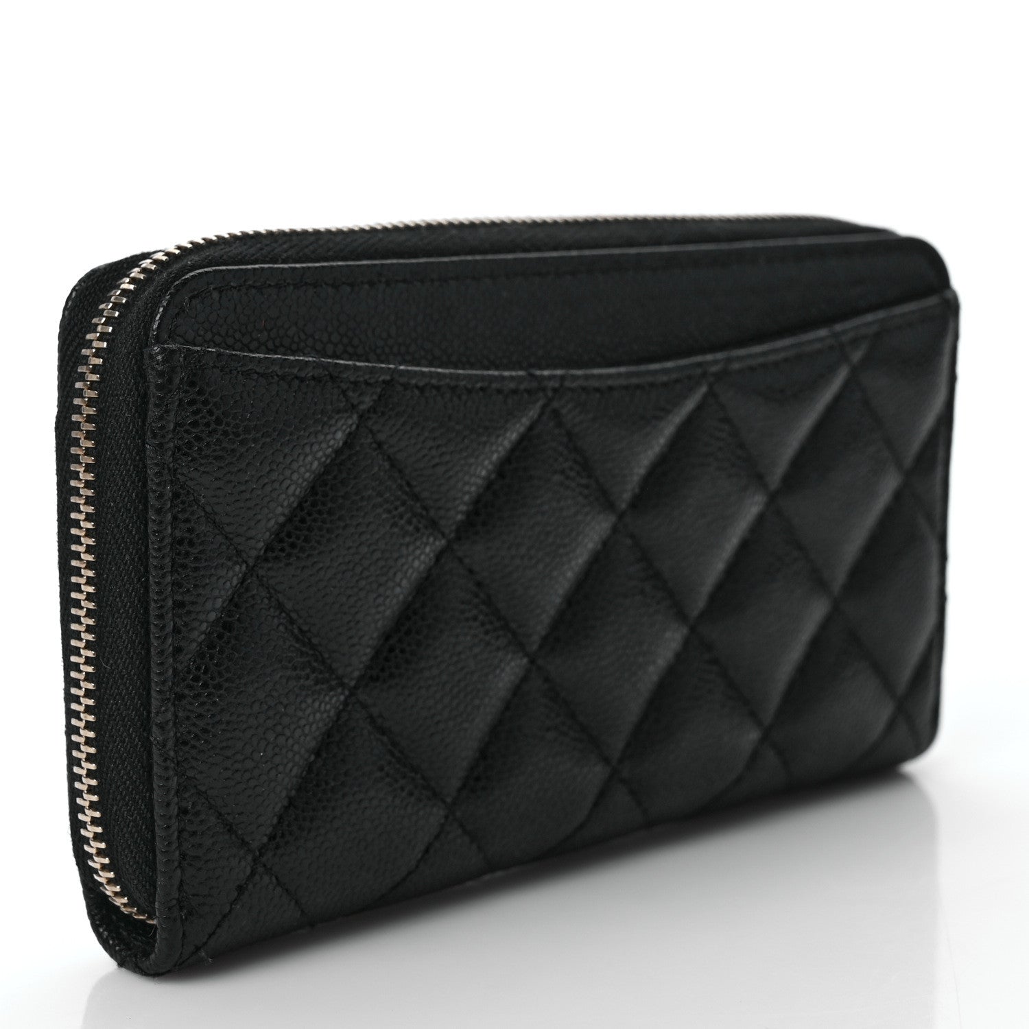 Chanel Caviar Quilted Medium Zip Around Wallet Black 3 of 8