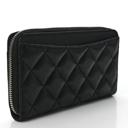 Chanel Caviar Quilted Medium Zip Around Wallet Black 3 of 8