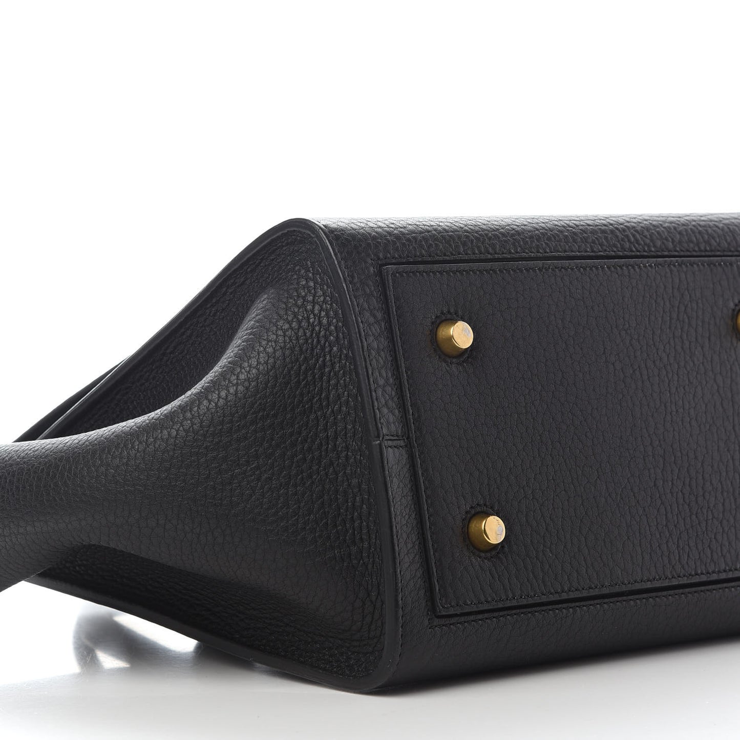 Crisped Calfskin Mini Tie Knot Tote Black