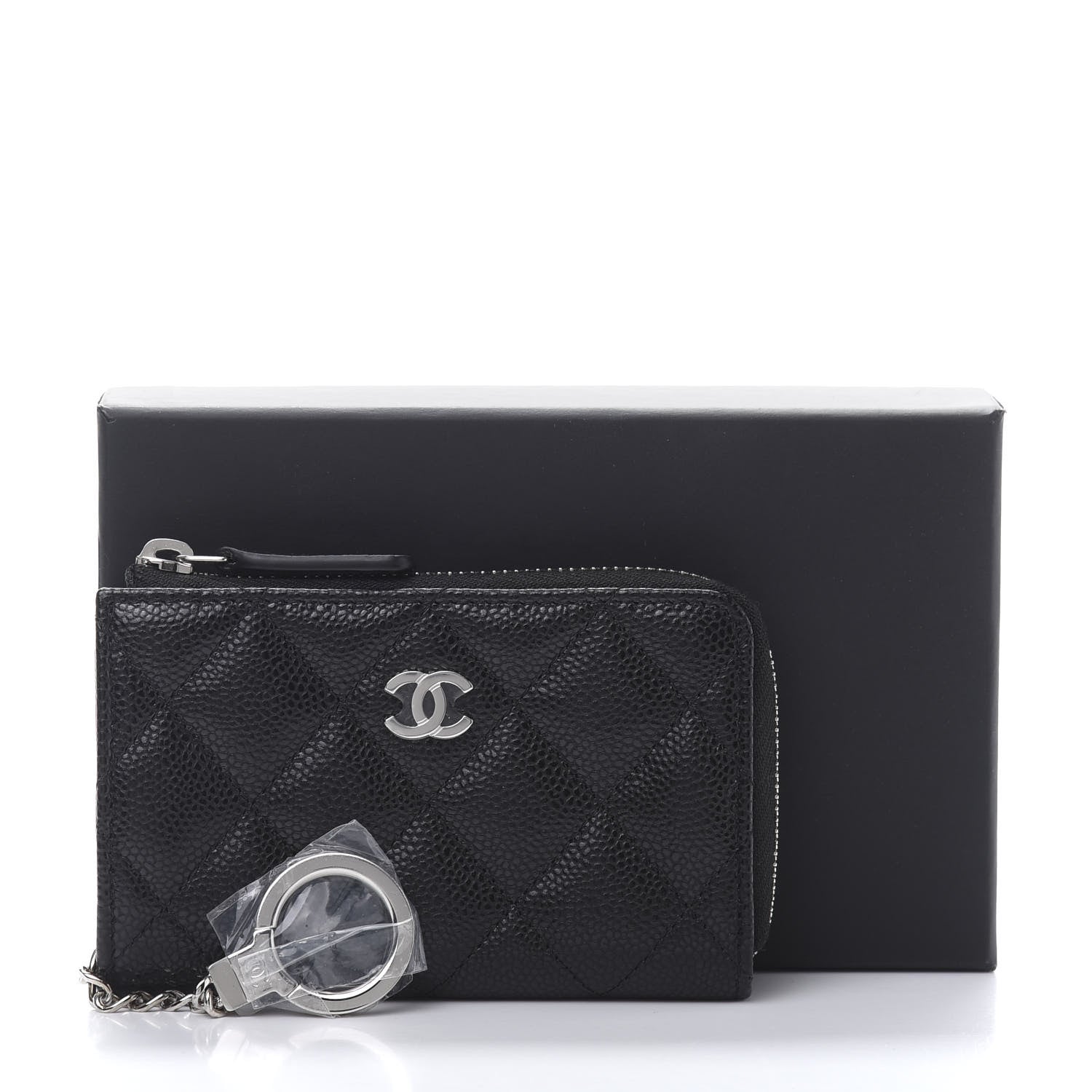 Chanel Caviar Quilted Key Holder Case Black 11 of 11