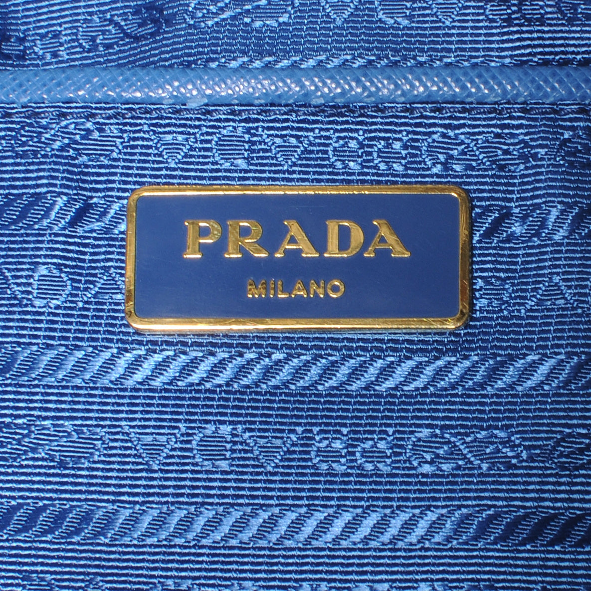 Prada Saffiano Lux Large Galleria Double Zip Tote Cobalto 7 of 7