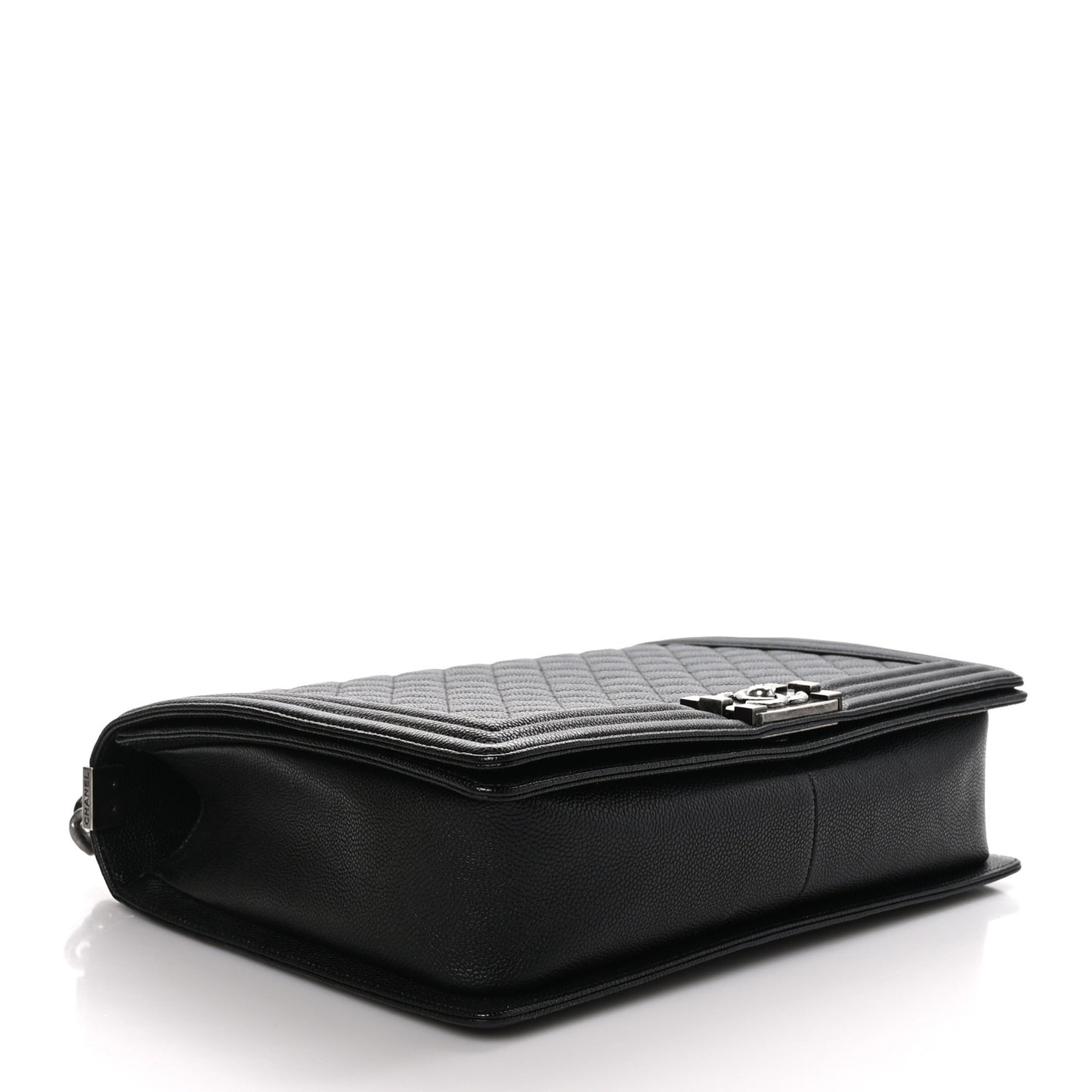 Caviar Quilted Large Boy Flap Black