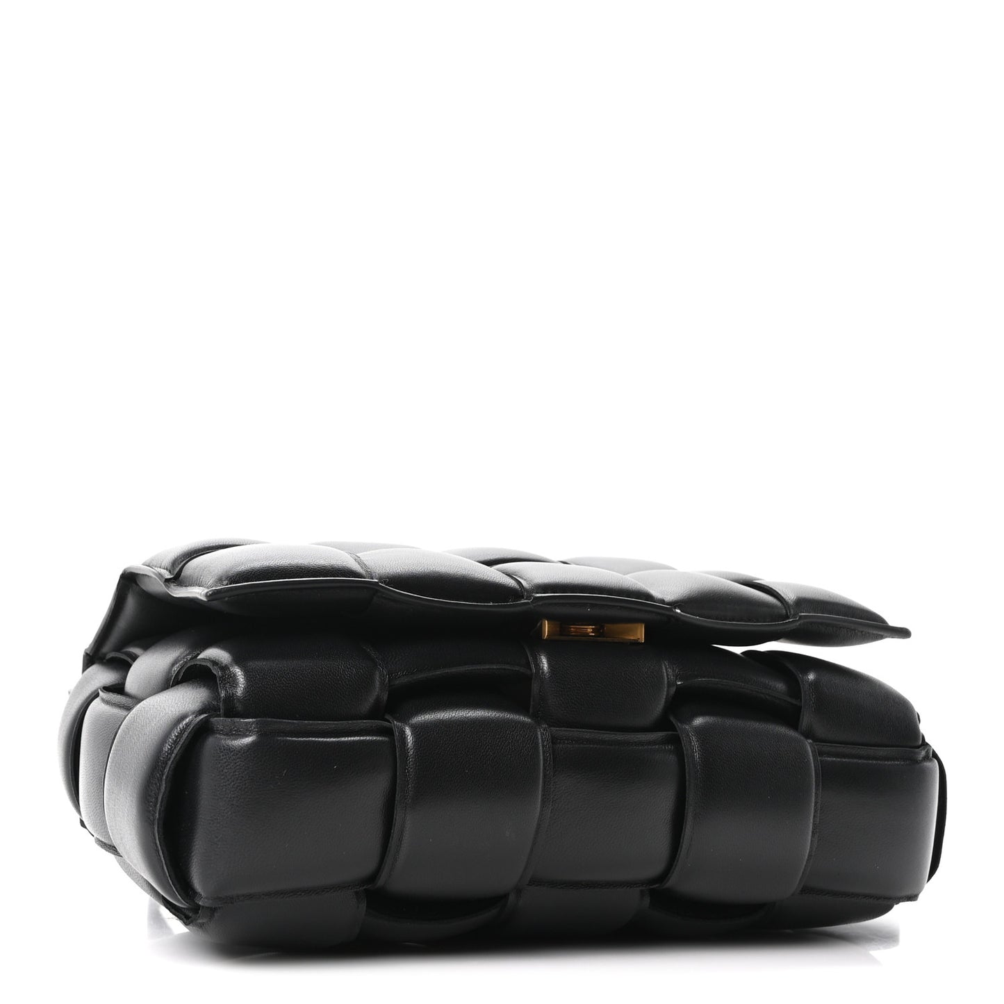 Nappa Maxi Intreccio Padded Cassette Crossbody Bag Black Black