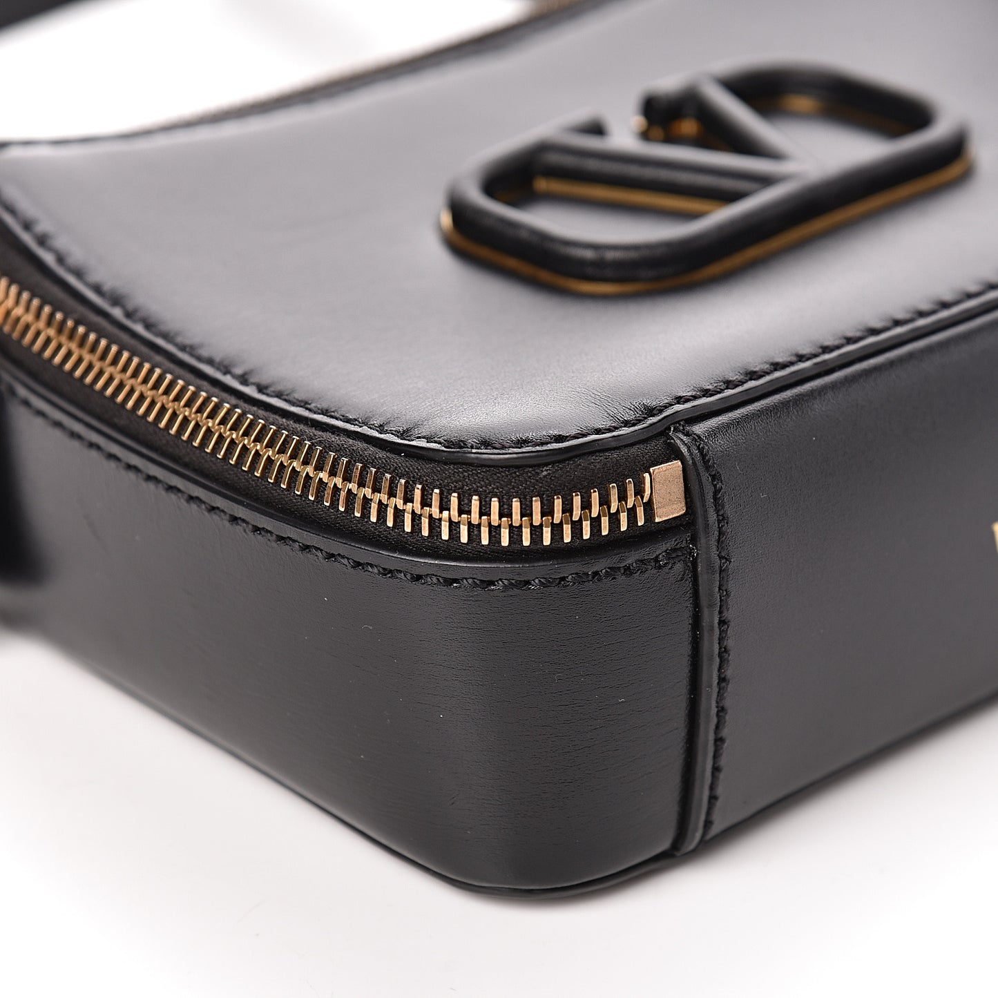 Smooth Calfskin Small VSling Shoulder Bag Black