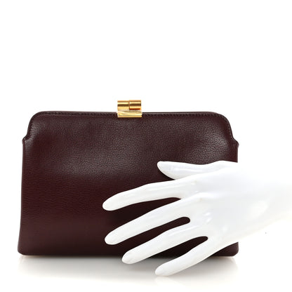 The Row Goatskin Amazon Clutch Burgundy 2 of 6