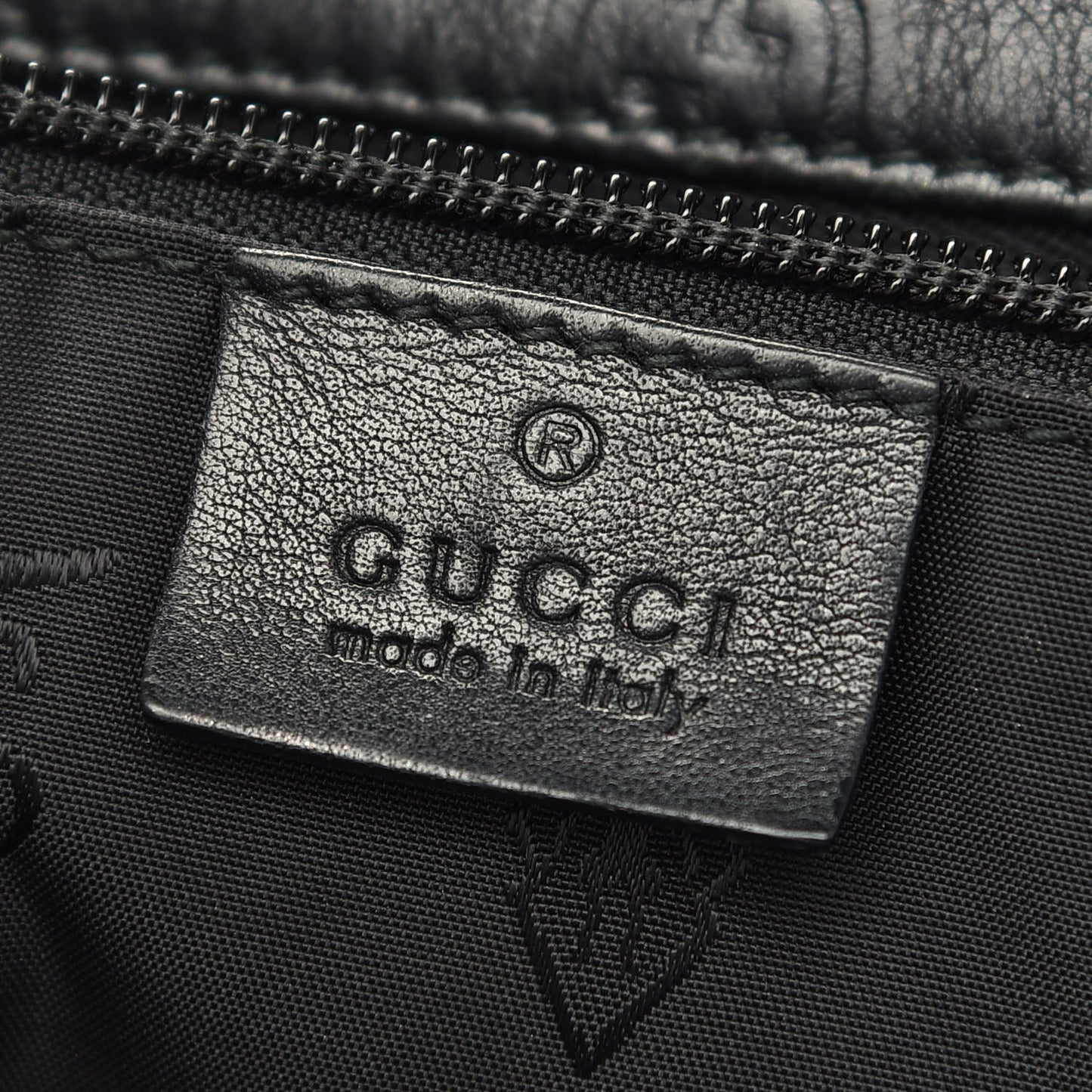 Guccissima Medium Zippered Shopping Tote Black