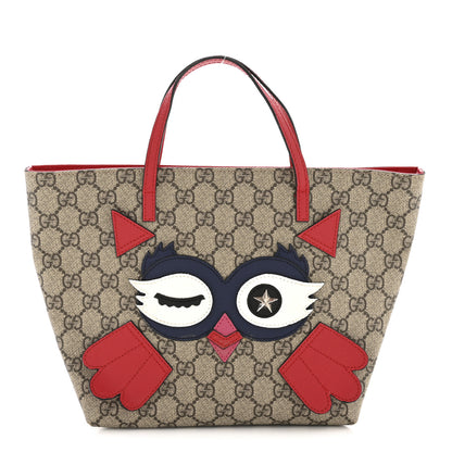 Gucci GG Supreme Monogram Kids Owl Tote 1 of 12