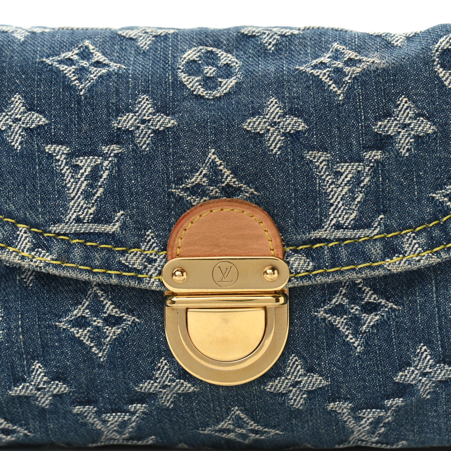 Monogram Denim Mini Pleaty Blue