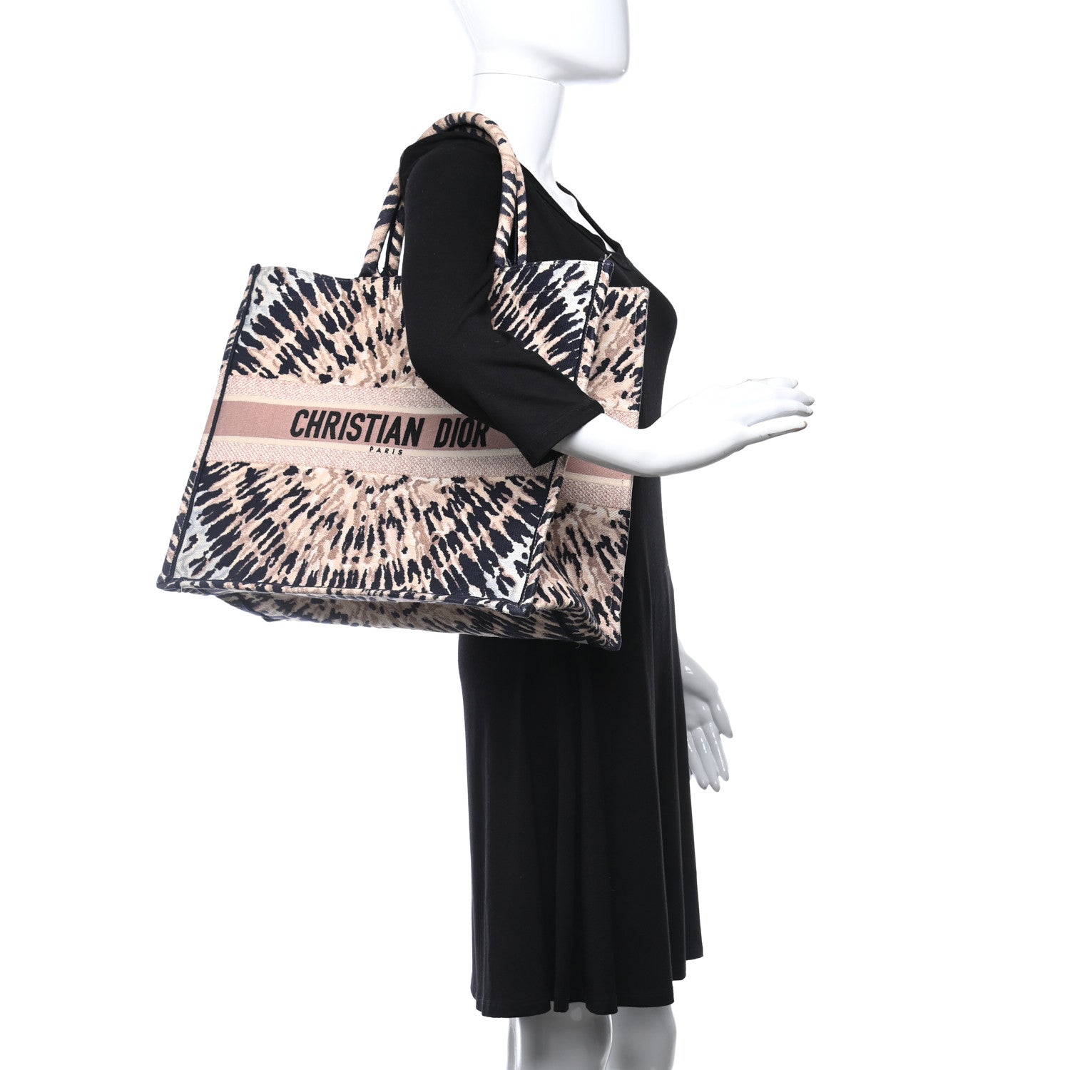 Christian Dior Canvas Embroidered Tie Dye Large Book Tote Multicolor 2 of 16