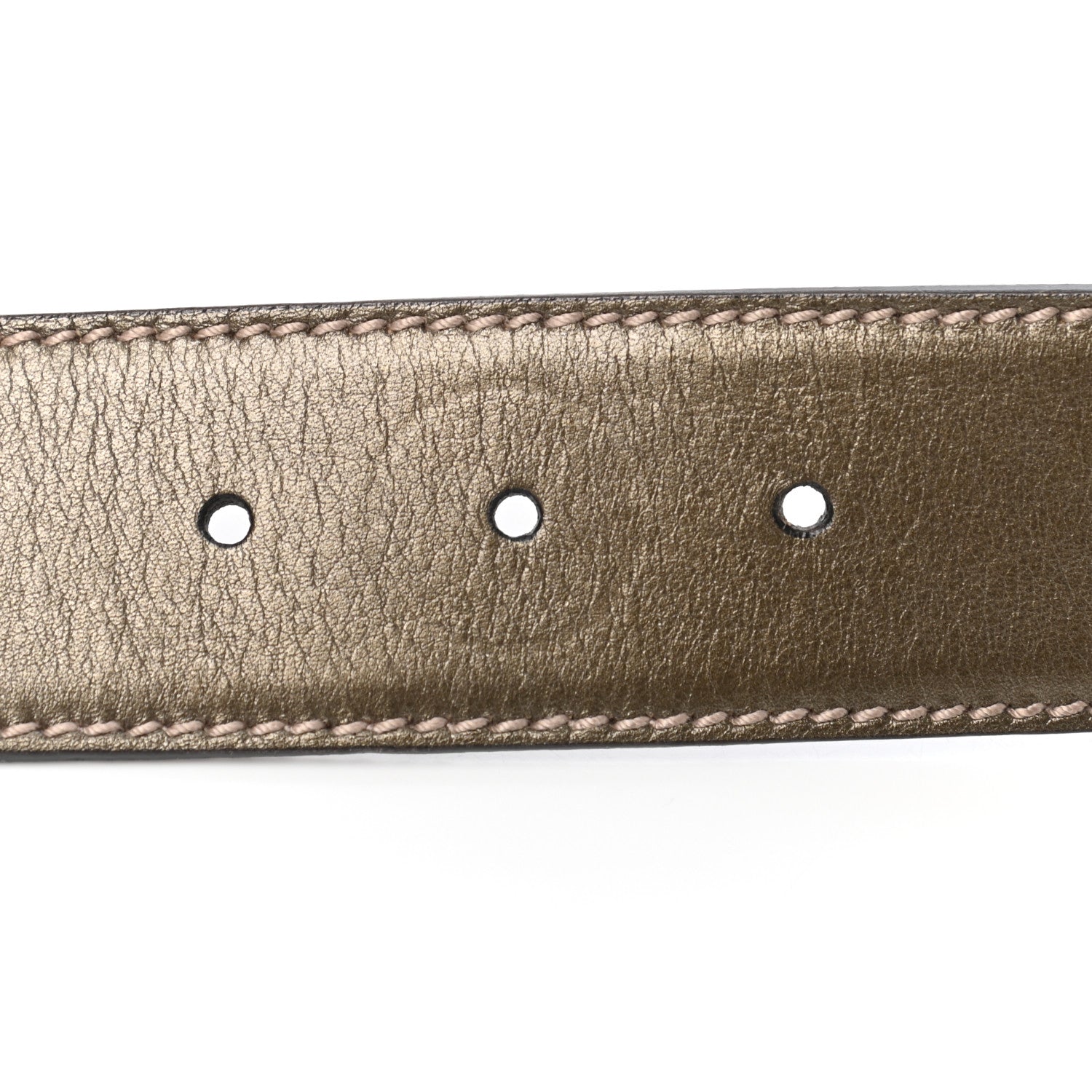 Gucci Metallic Calfskin Hysteria Belt 80 32 Gold 3 of 6