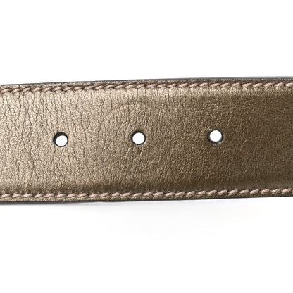 Gucci Metallic Calfskin Hysteria Belt 80 32 Gold 3 of 6