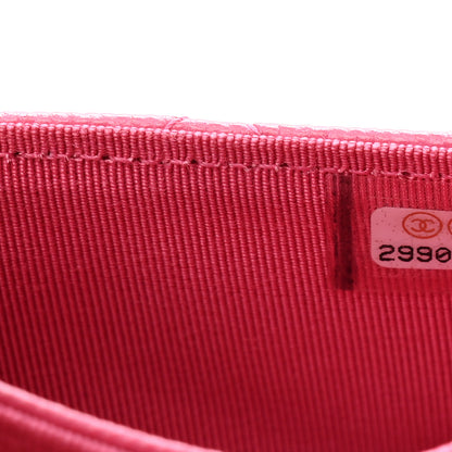 Chanel Caviar Quilted Flap Card Holder Wallet Pink 8 of 8