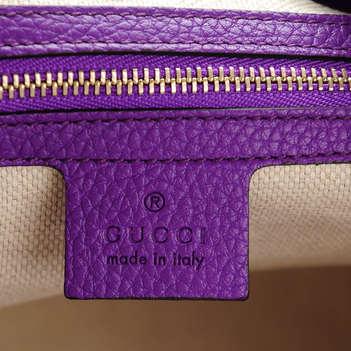 Pebbled Calfskin Medium Soho Chain Shoulder Bag Shine Purple