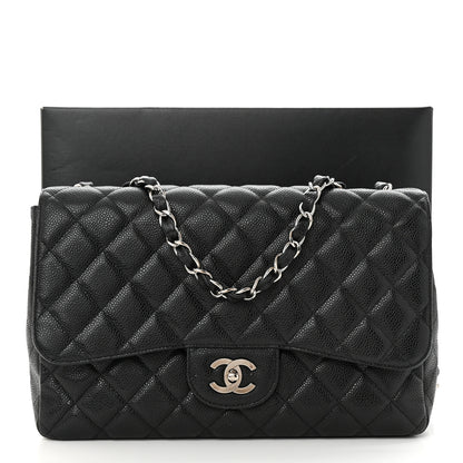 Chanel Caviar Quilted Jumbo Single Flap Black 15 of 15