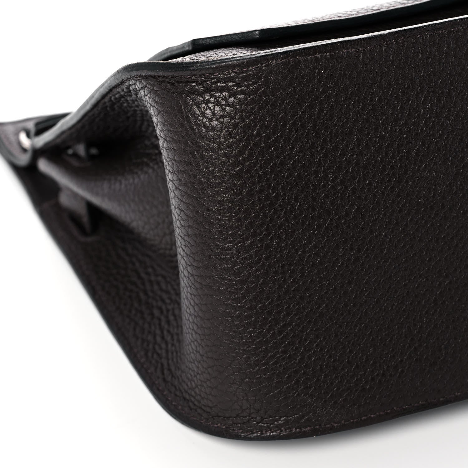 Hermes Taurillon Clemence Jypsiere 28 Chocolate 9 of 12