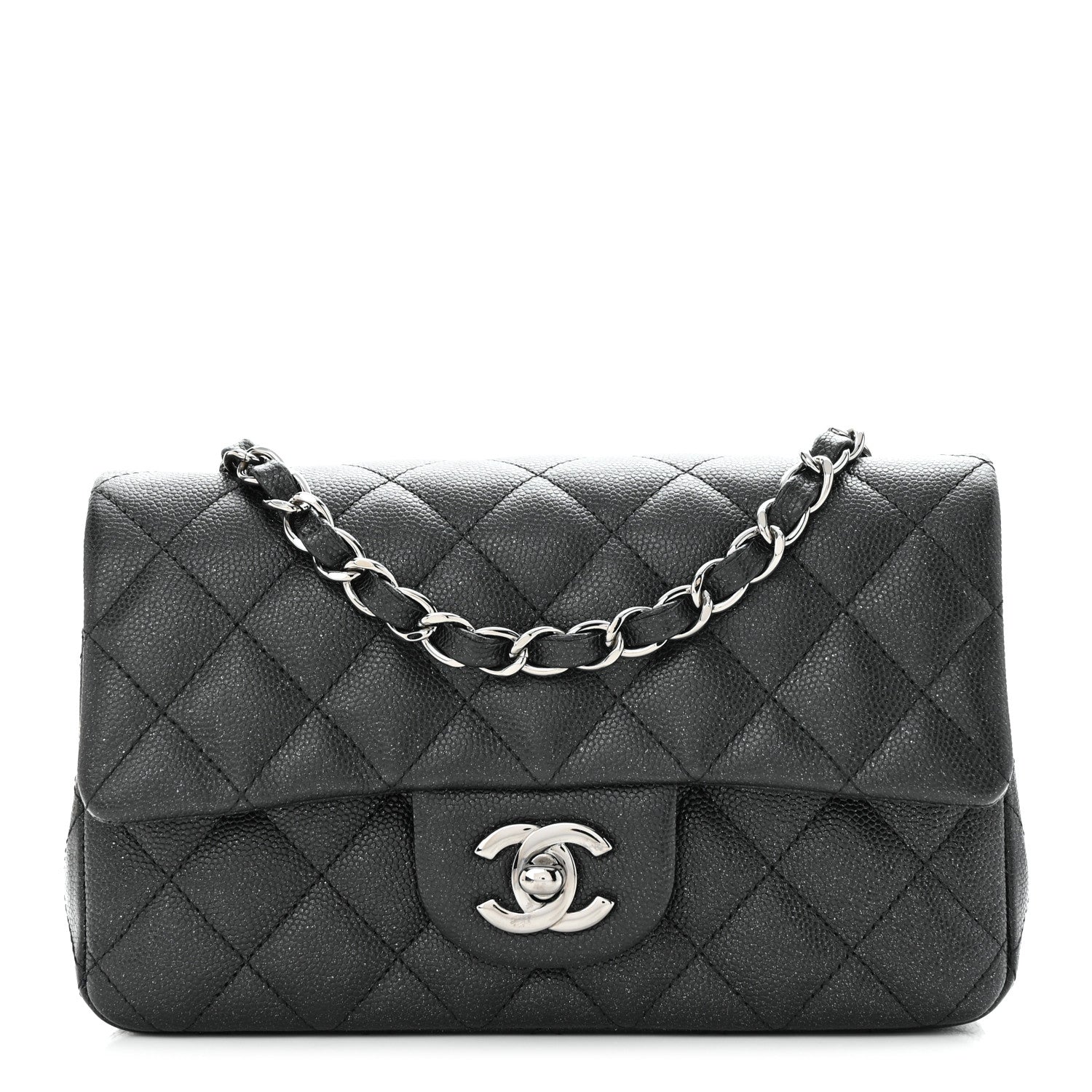 Chanel Iridescent Caviar Quilted Mini Rectangular Flap Black 1 of 12