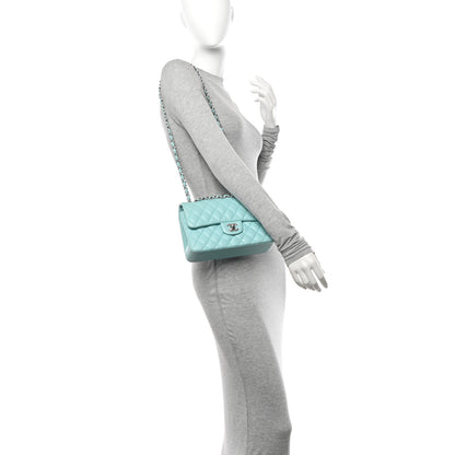 Chanel Lambskin Quilted Small Double Flap Light Blue 2 of 15