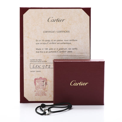 Cartier 18K White Gold Ceramic Trinity Cord Bracelet Black 14 of 14