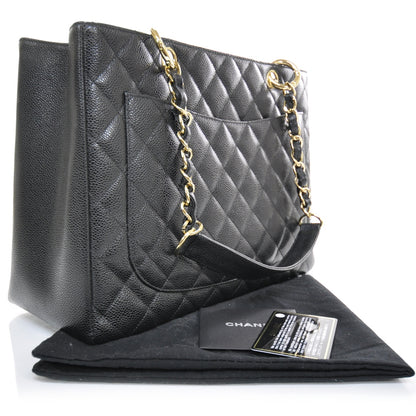 Chanel Caviar Quilted Grand Shopping Tote GST Black 2 of 10