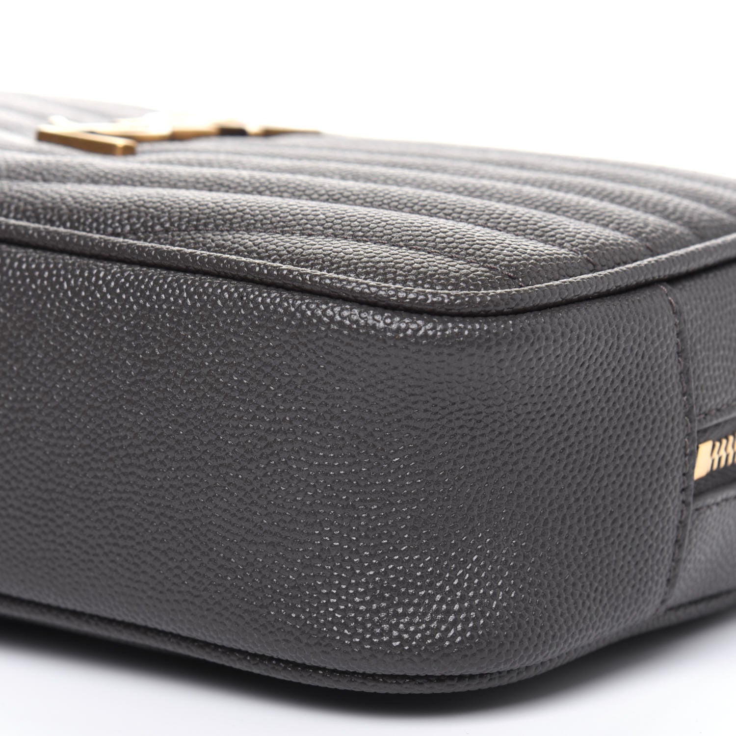 Saint Laurent Grain De Poudre Matelasse Monogram Mini Lou Camera Bag Pebble 11 of 14
