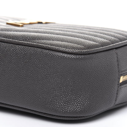 Saint Laurent Grain De Poudre Matelasse Monogram Mini Lou Camera Bag Pebble 11 of 14