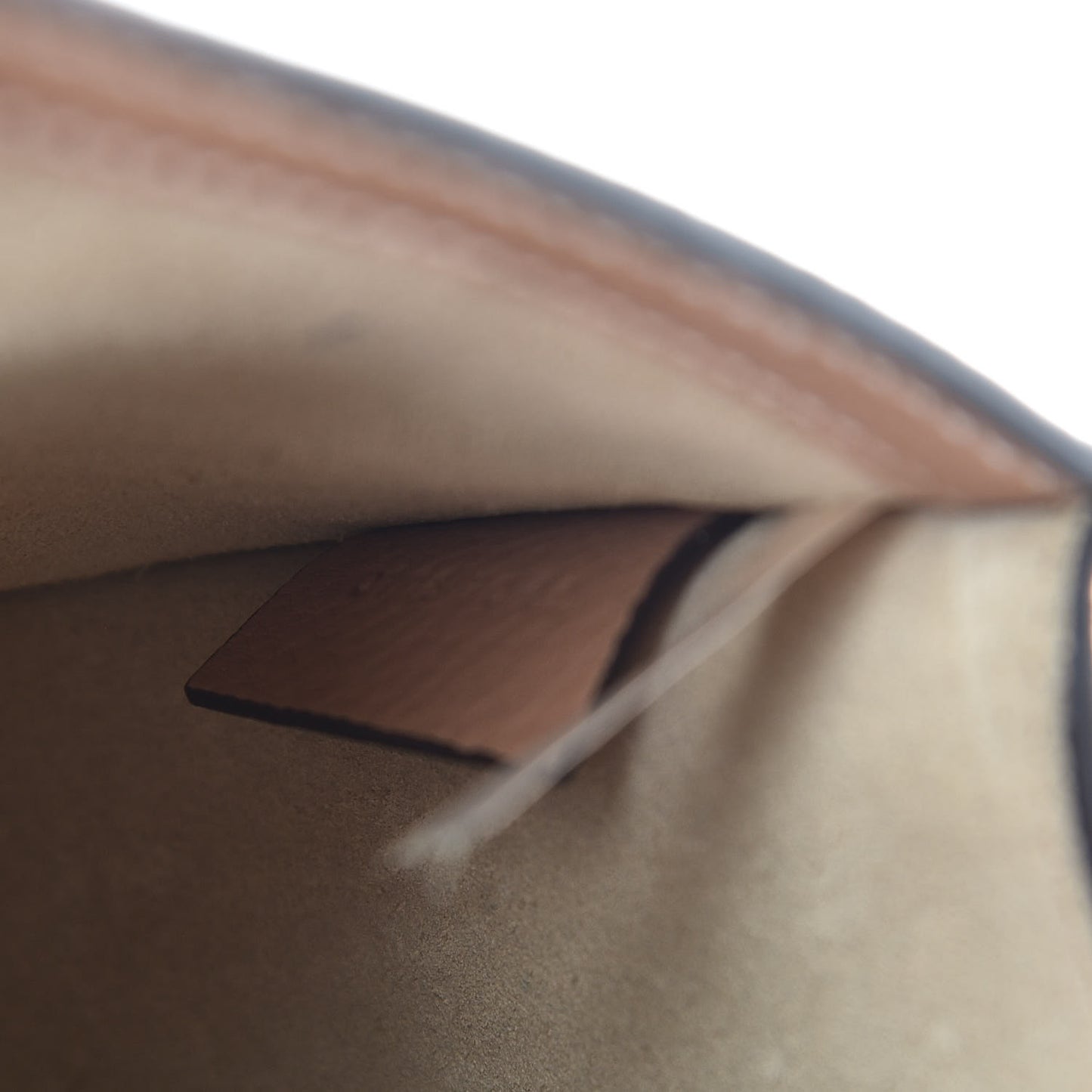 Calfskin Suede Small Nile Bracelet Bag Biscotti Beige