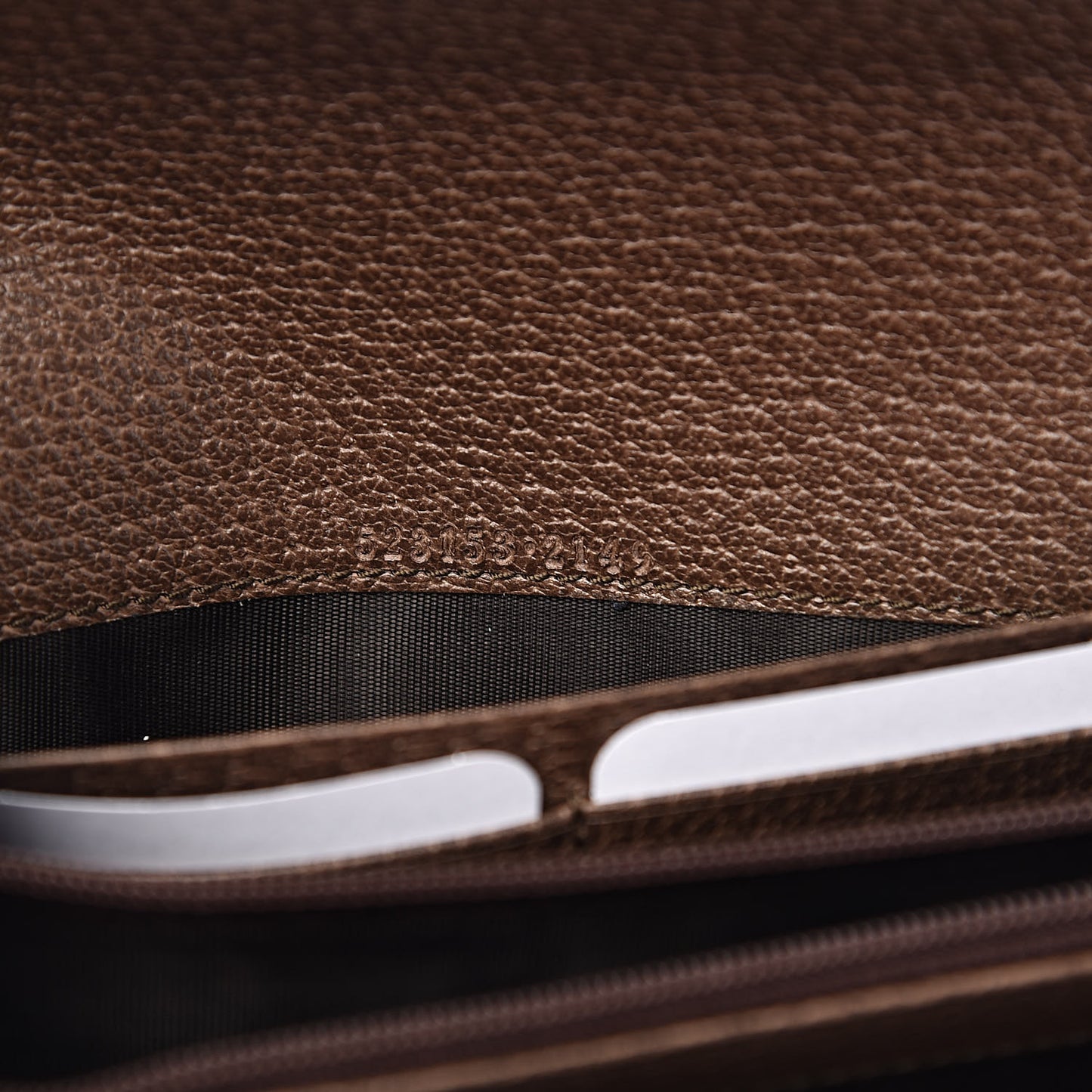 GG Supreme Monogram Web Ophidia Continental Wallet Brown