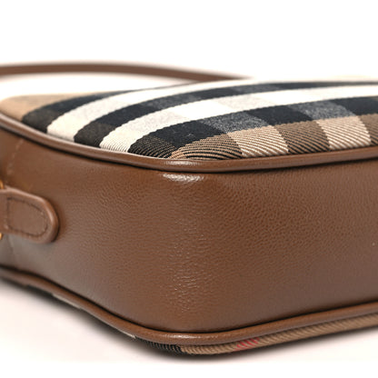 Burberry Calfskin House Check Camera Bag Earth 8 of 9