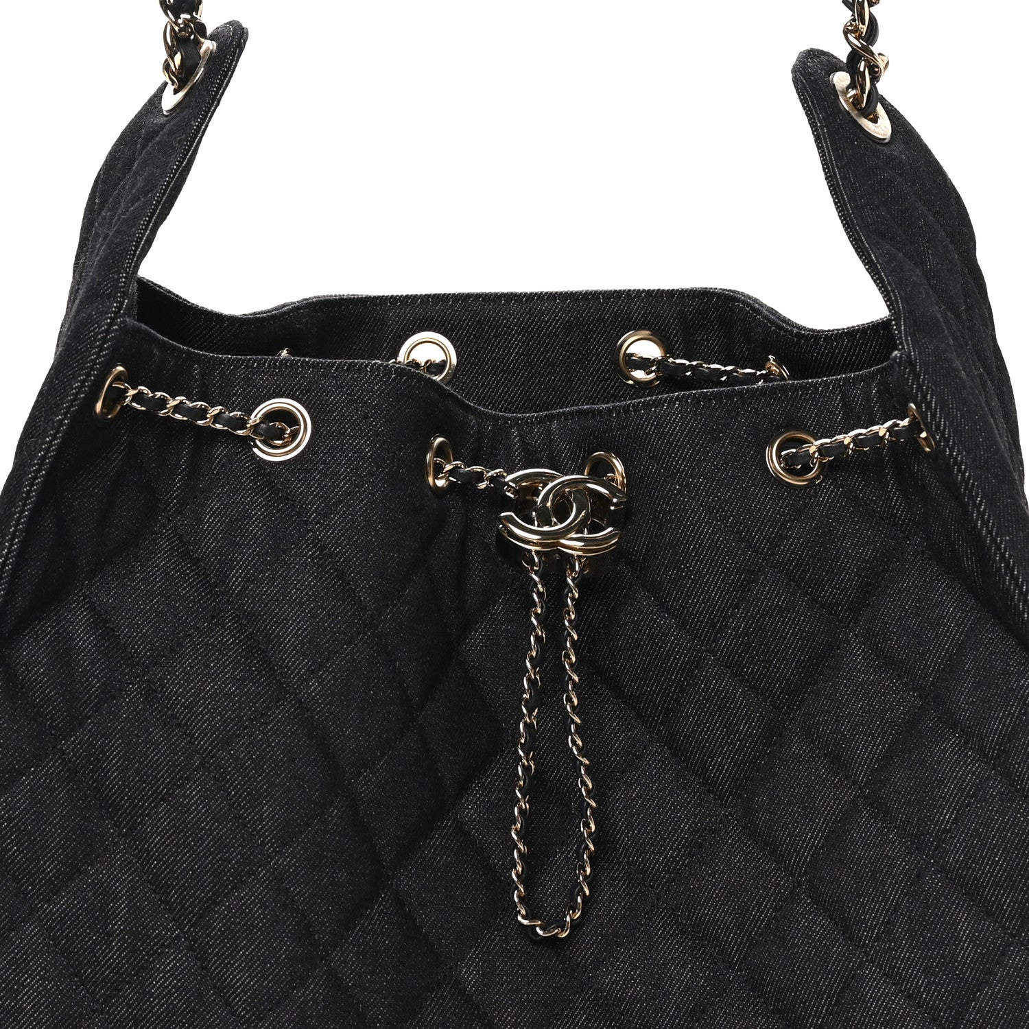 Chanel Denim Quilted Medium Chanel 25 Handbag Dark Blue 9 of 11