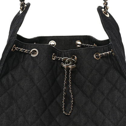 Chanel Denim Quilted Medium Chanel 25 Handbag Dark Blue 9 of 11