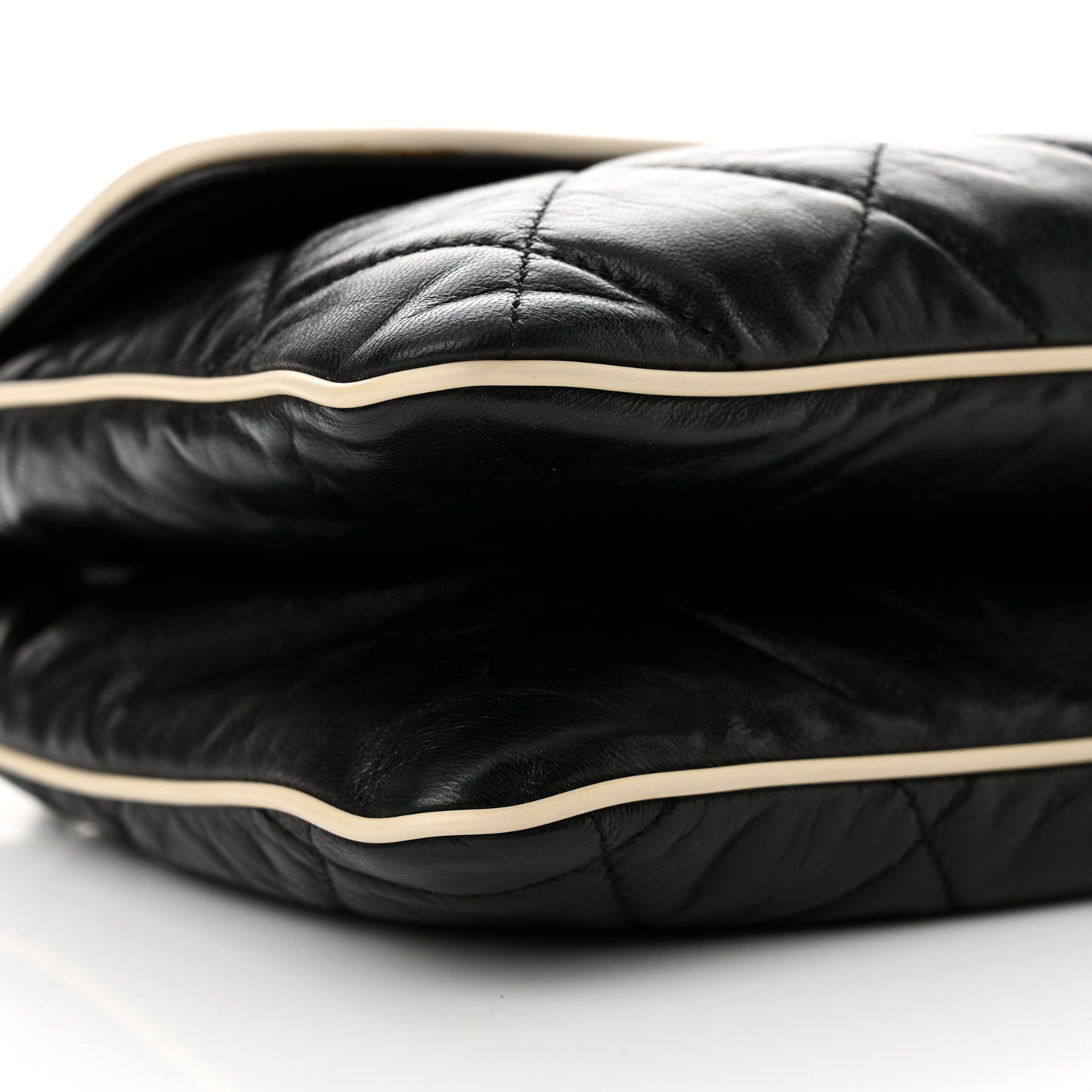 Lambskin East West Mademoiselle Flap Black