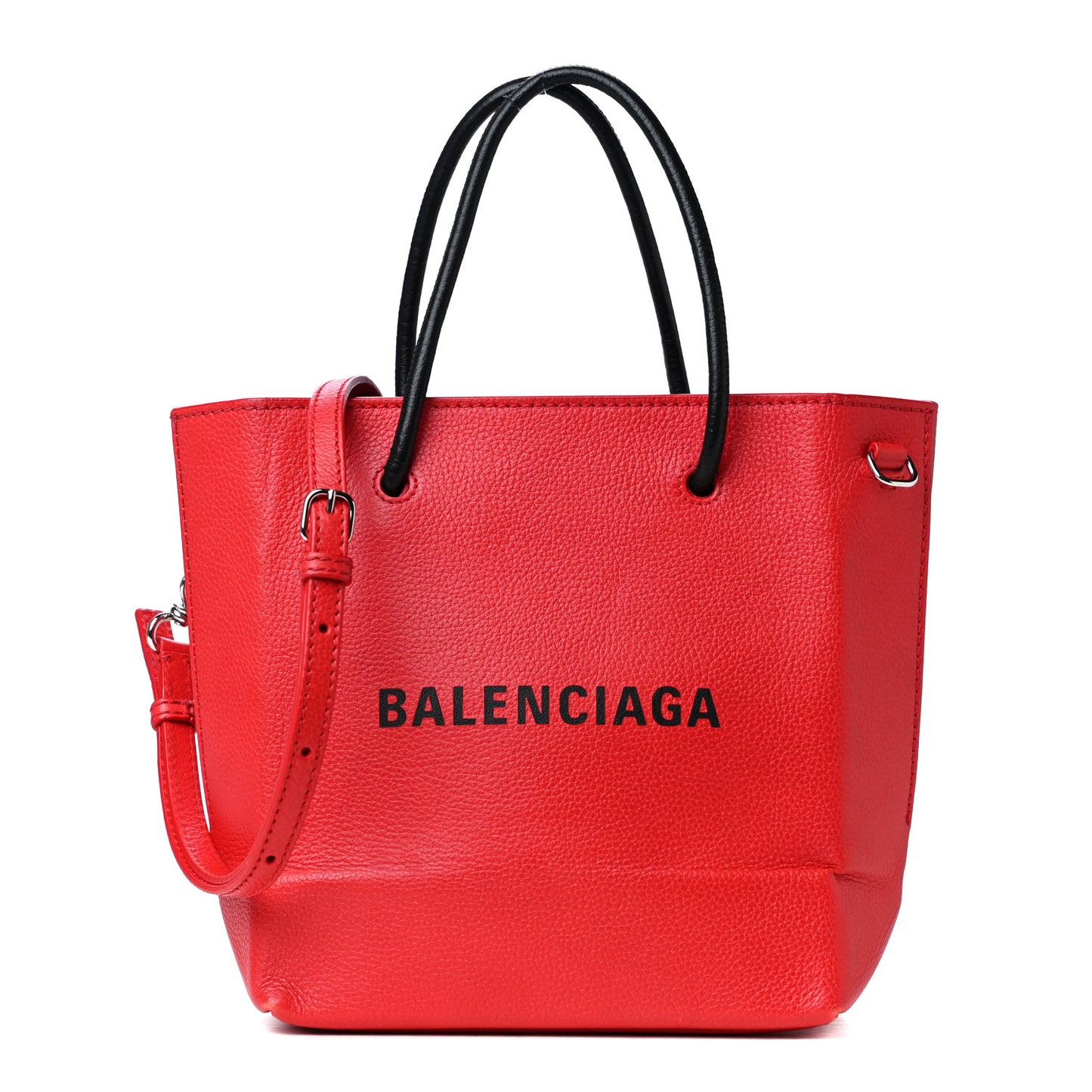 Calfskin Logo XXS Shopping Tote Red