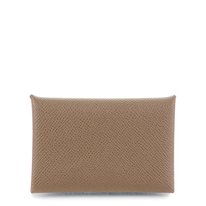Hermes Epsom Calvi Card Case Etoupe 1 of 6