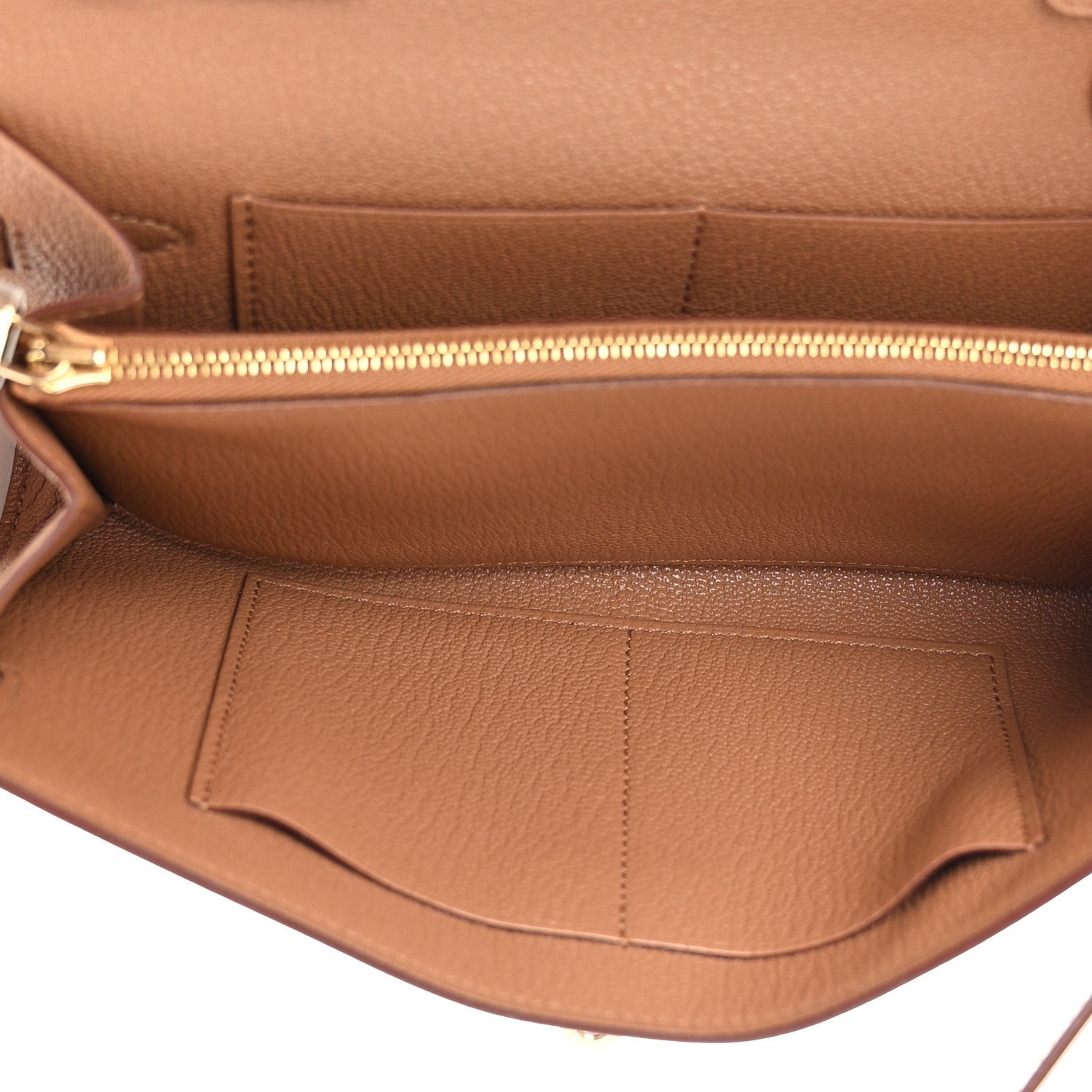 Hermes Chevre Mysore Kelly Wallet To Go Quebracho 5 of 9
