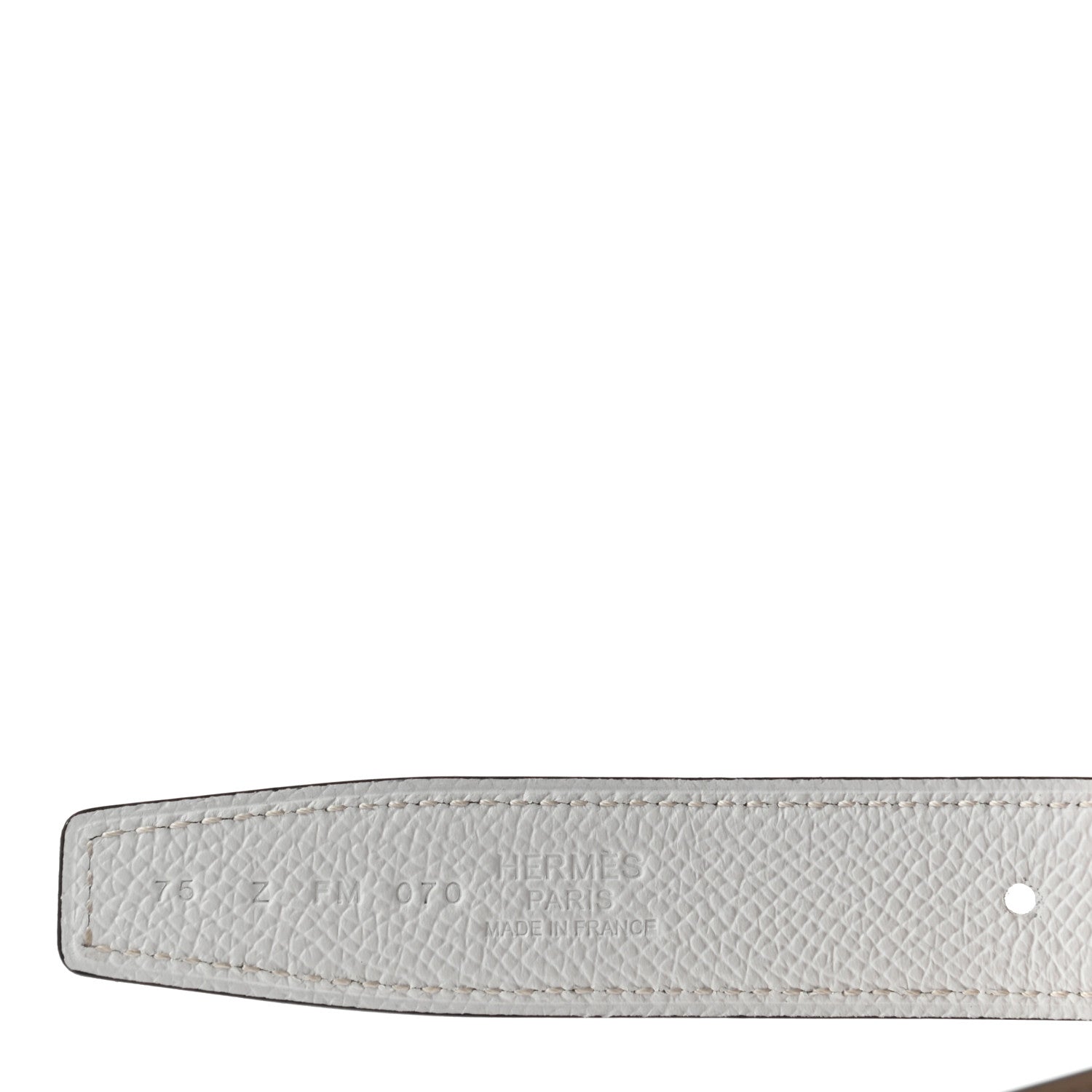 Hermes Swift Epsom 24mm Gamma Belt 75 Etoupe White 5 of 5