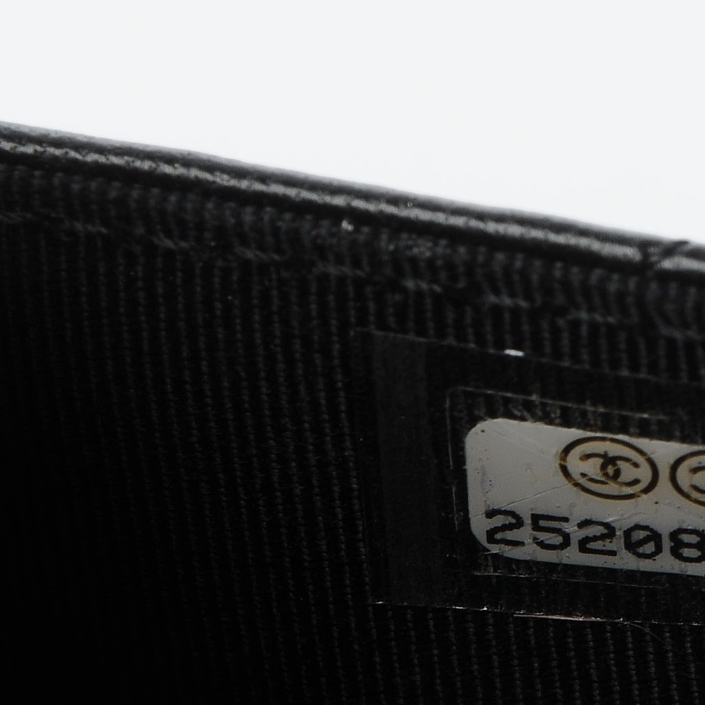 Lambskin Quilted Flap Card Holder Black