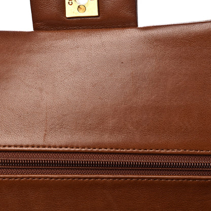 Chanel Lambskin Quilted Medium Double Flap Brown 9 of 17