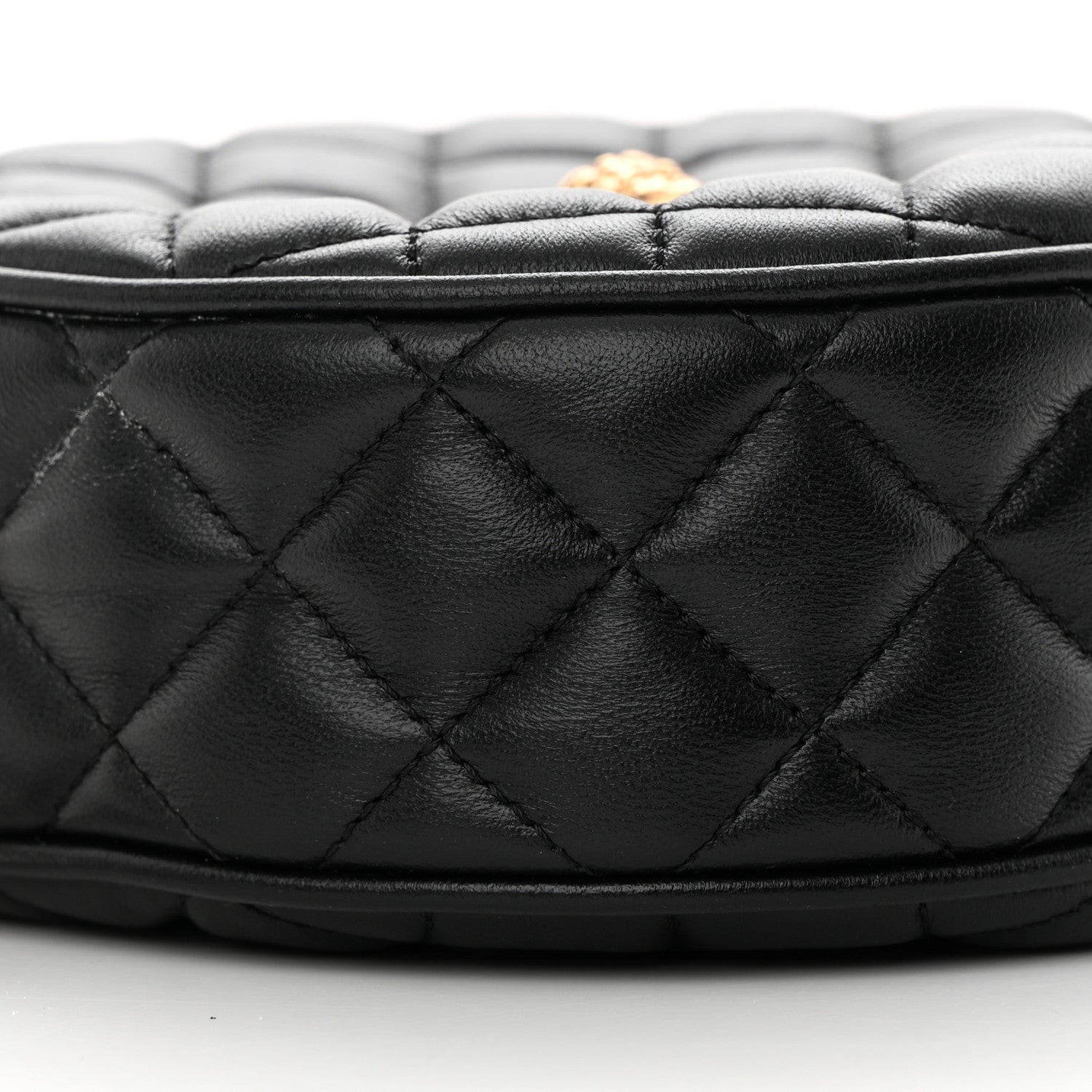 Versace Nappa Quilted Medusa Round Camera Bag Black 9 of 11