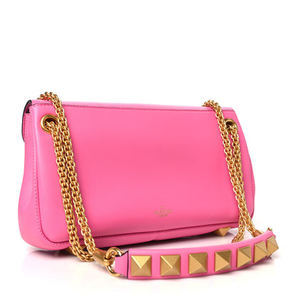 Valentino Garavani Nappa Stud Sign Shoulder Bag Feminine Pink 3 of 9