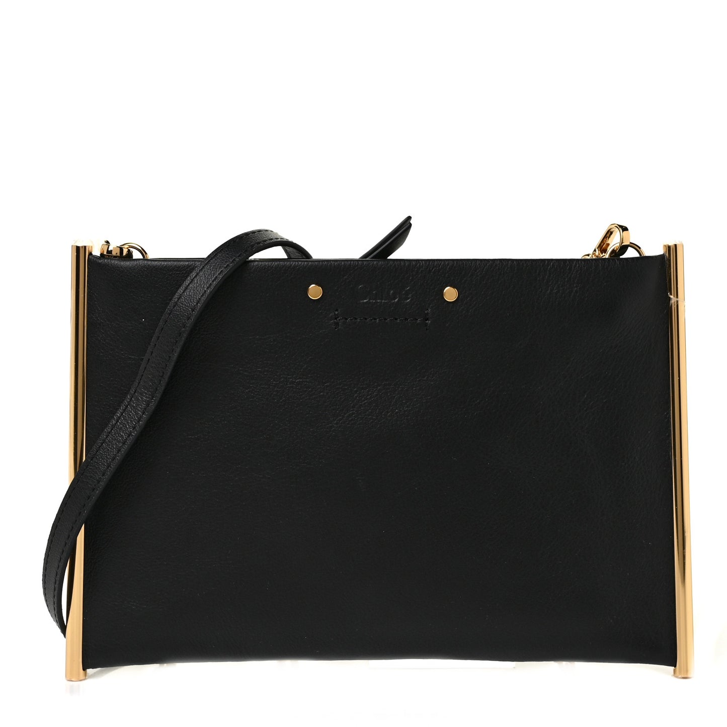Calfskin Mini Roy Chain Pouch Black