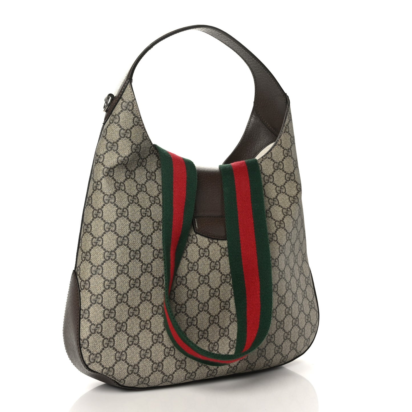 GG Supreme Monogram Web Medium Dionysus Hobo Brown