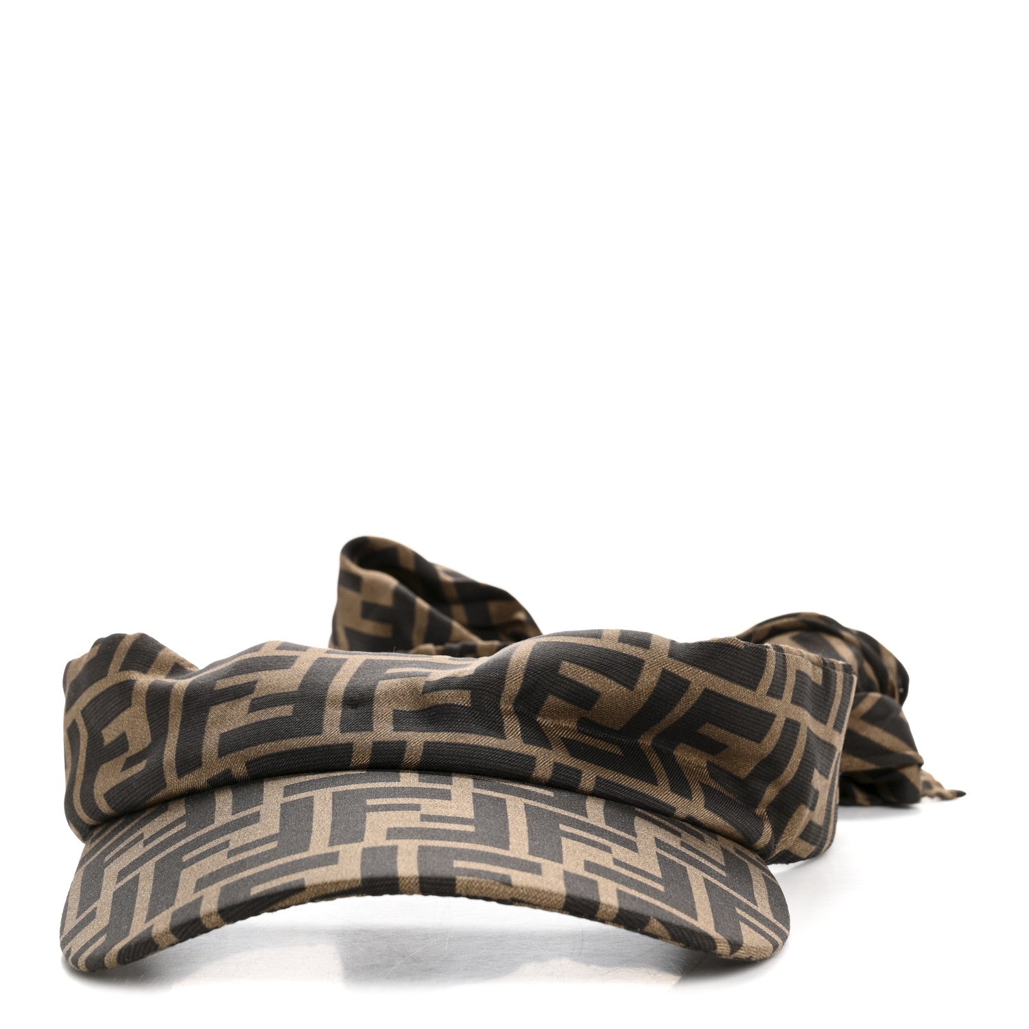 Fendi Silk FF Logo Visor Tobacco 3 of 9